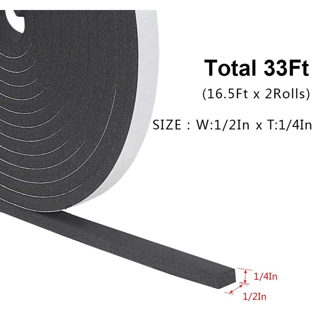 DGSL Weather Stripping Door Seal Strip for Doors and Windows, Foam Insulation Tape Self Adhesive,Sound Proof ,Weatherstrip,Pipe Cool