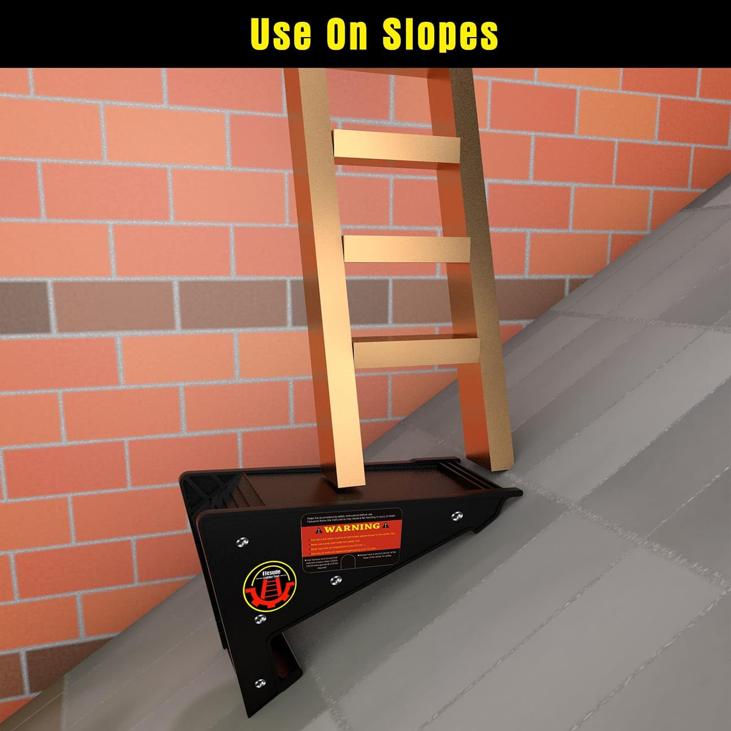 Elesude Ladder Leveler, Stair Ladder with Storage, Ladder Leveling Tool,Ladder Jacks,Easy to Use,Durable