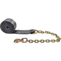 Us Cargo Control Blackline Winch Strap with Chain Extension - 4 Inch X 30 Foot Winch Strap - 30 Inch Grade 70 Chain Extension - Strong and Durab