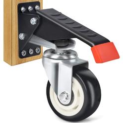 SPACEKEEPER Workbench Casters Kit 880 Lbs - 3 Inch Heavy Duty Retractable Caster Designed for Workbenches Machinery
