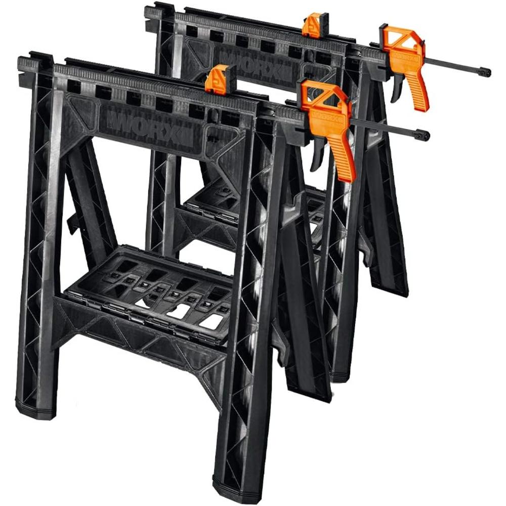 ShopSeries WORX WX065 Clamping Sawhorses with Bar Clamps