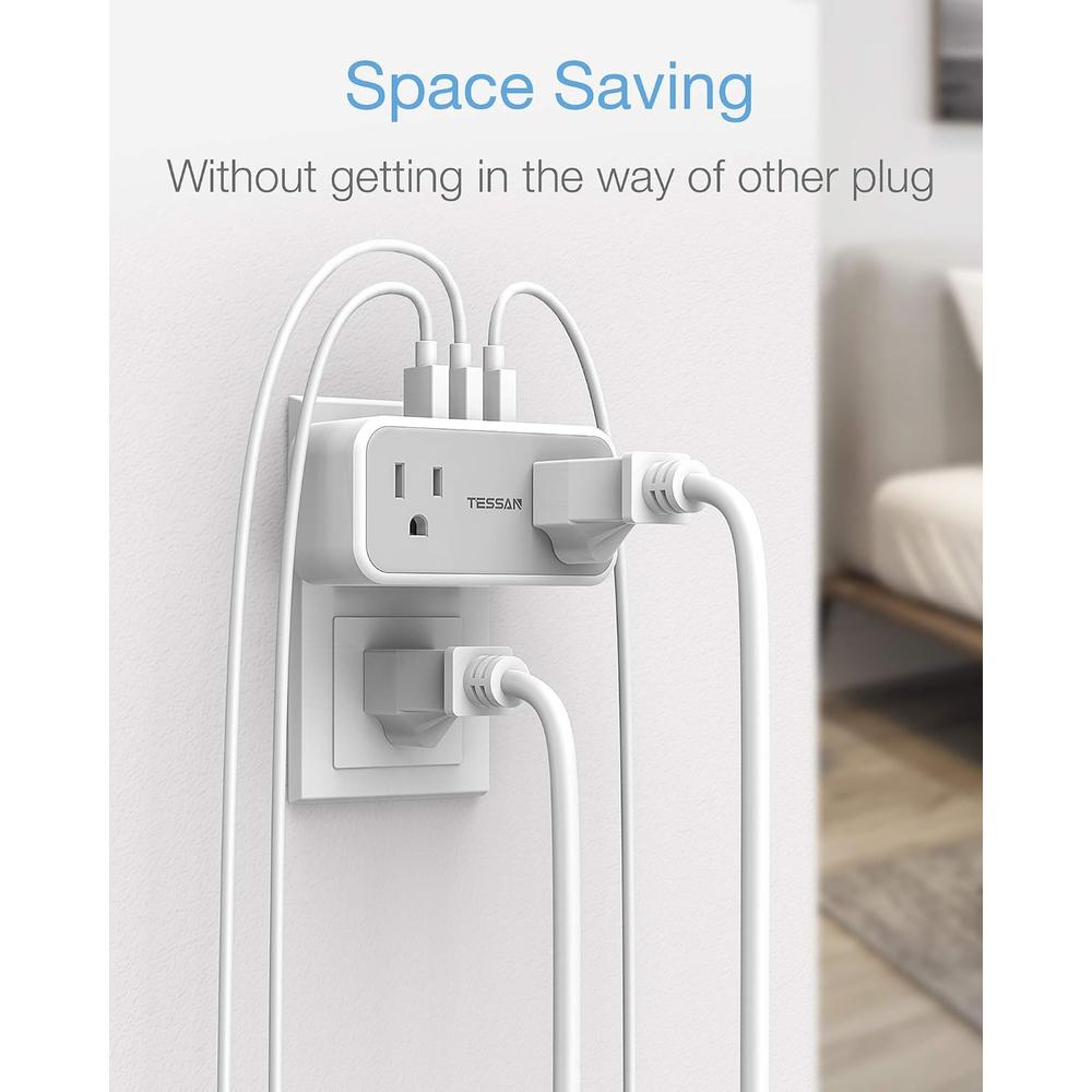 Generic Multi Plug Outlet Extender with USB, TESSAN Double Electrical ...