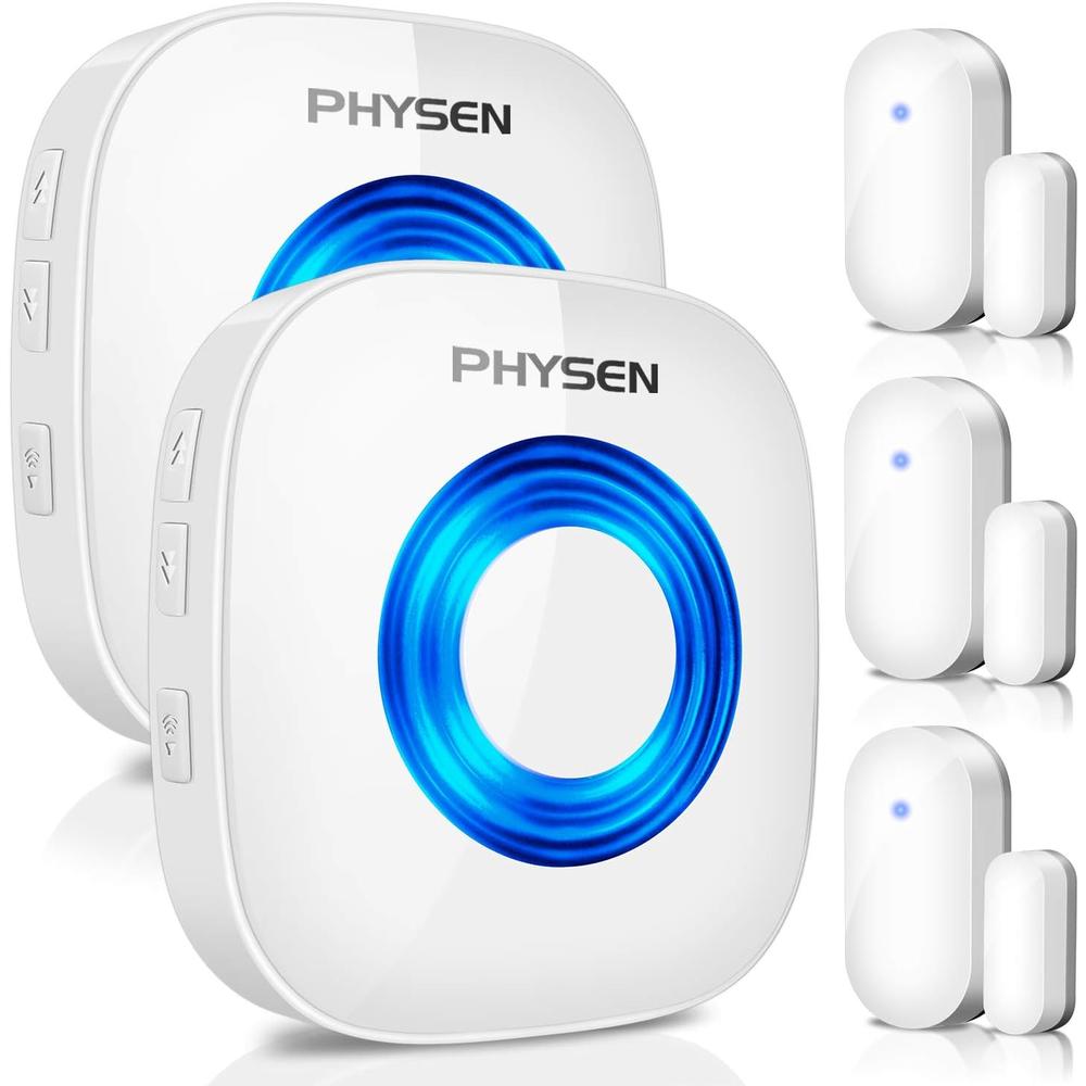 Physen Door Chime,  Wireless Door Open Sensor Window Alarm with 600 FT Range 58 Melodies