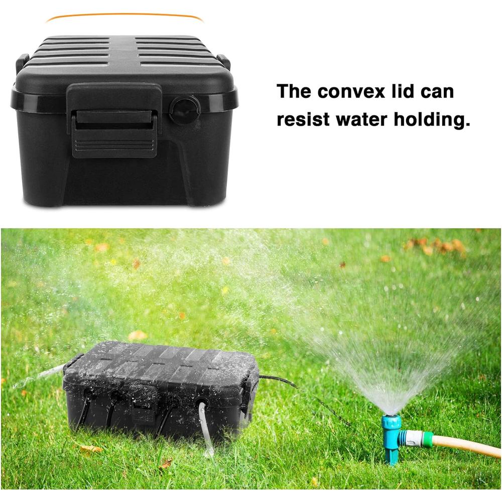 Flemoon Large Outdoor Electrical Box (12.5 x 8.5 x 5 inch), IP54 Waterproof Outdoor Extension Cord Cover Weatherproof, Protect Outlet,