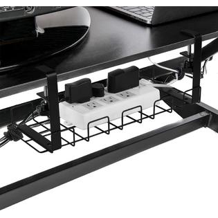 Baskiss Under Desk Cable Management Tray 2 Packs, 16 Under Desk