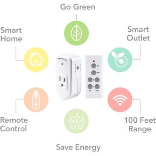 BN-Link Wireless Remote Control Electrical Outlet Switch for