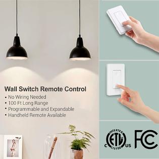 Dewenwils Remote Control Outlet Wireless Wall Mounted Light Switch,  Electrical Plug in On Off Power Switch