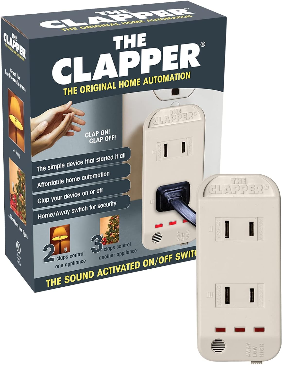 Clapper The , The Original Home Automation Sound Activated Device, On/Off Light Switch, Clap Detection - Kitchen Bedroom TV Appliances