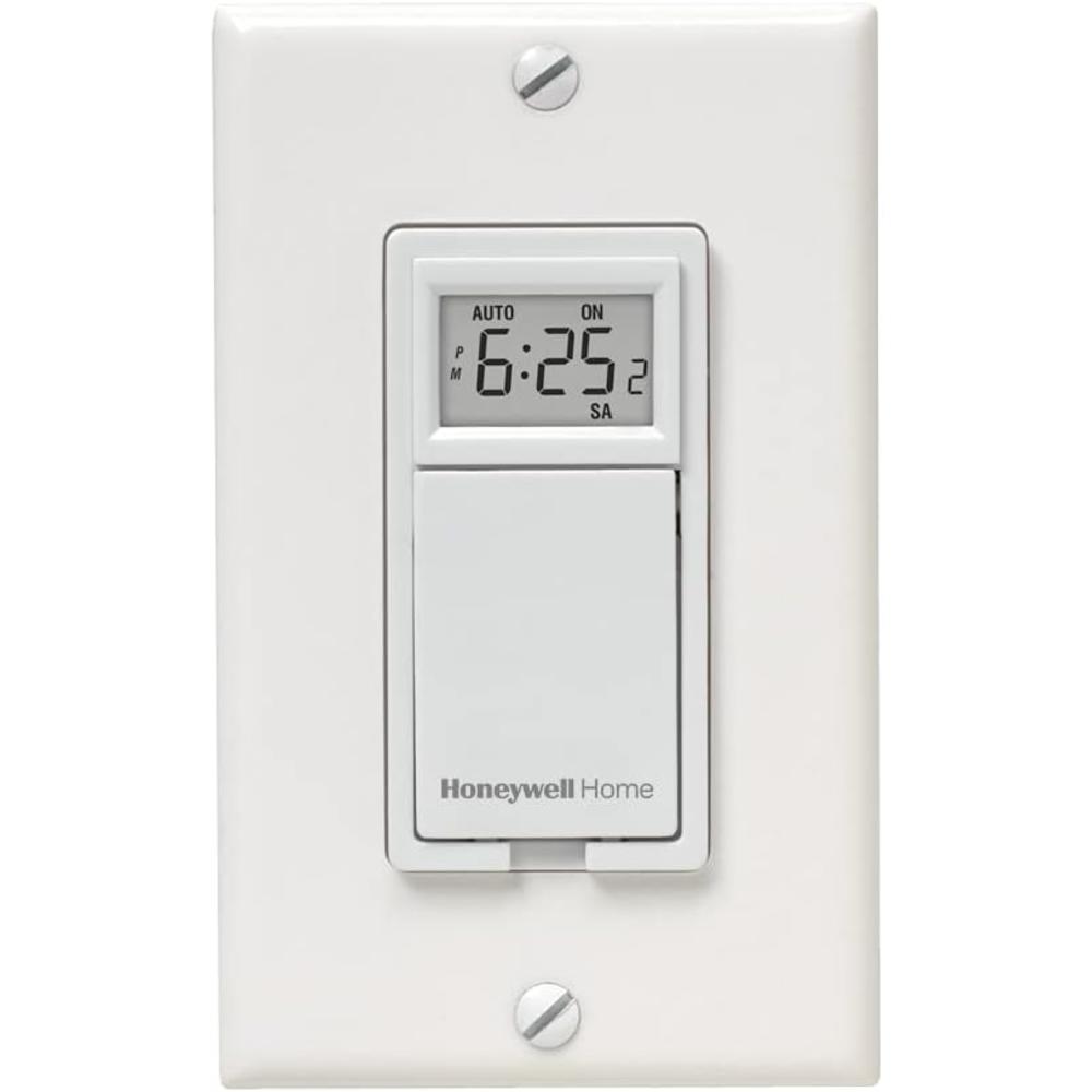 Honeywell Home RPLS530A 7 Day Programmable Light Switch, White (Requires 40 W Minimum)