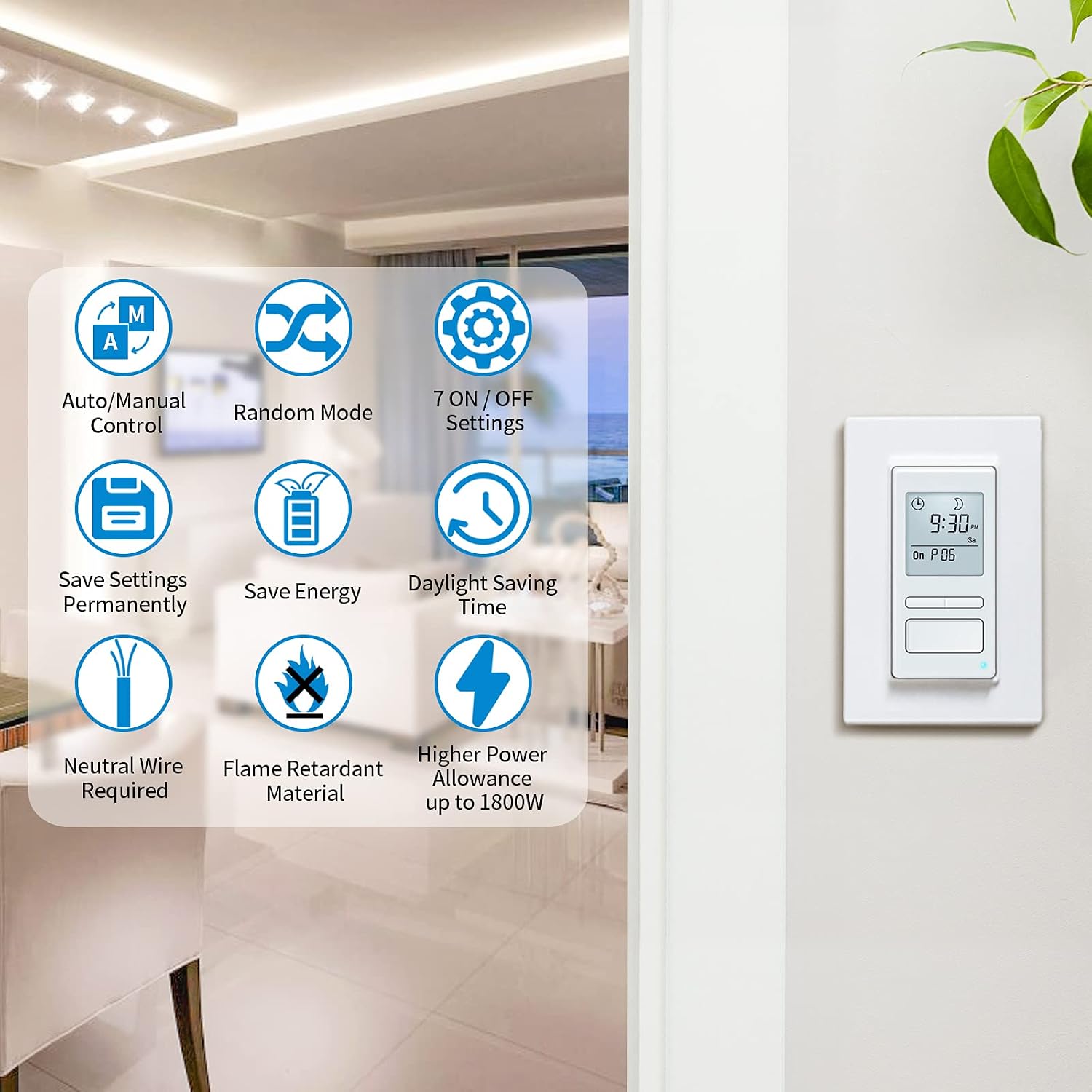Autochron Programmable Wall Light Switch Timer | Shelly Lighting
