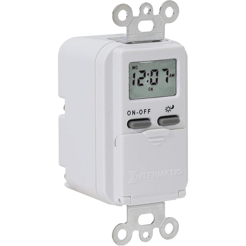 Intermatic IW600K Astronomic Digital In Wall Timer White Intermatic iw600k astronomic digital in wall timer white