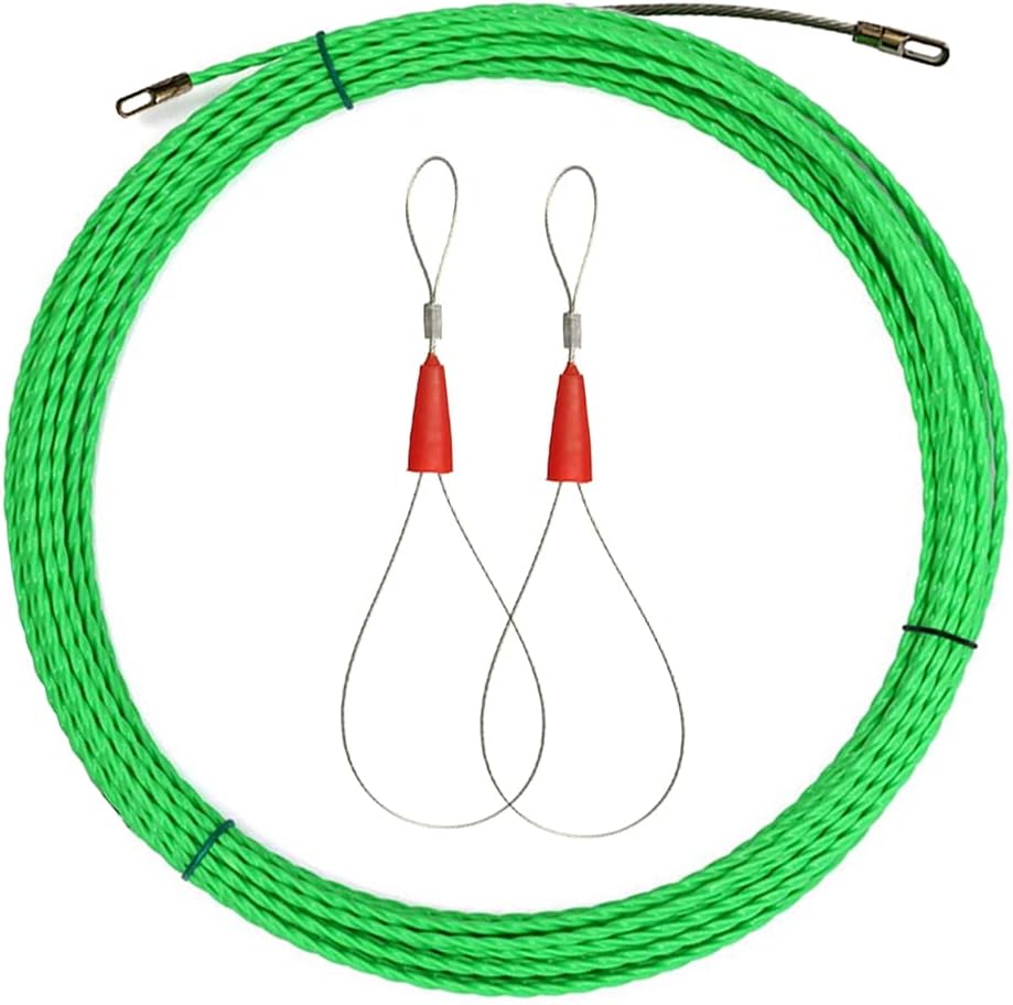 CABLELAYING 30M Wire Puller Wall Cable Running Fish Tape Push Pull Rod Electrical Fish Tape Kit Cable Puller Grip Cable Running Rod Fish Ta