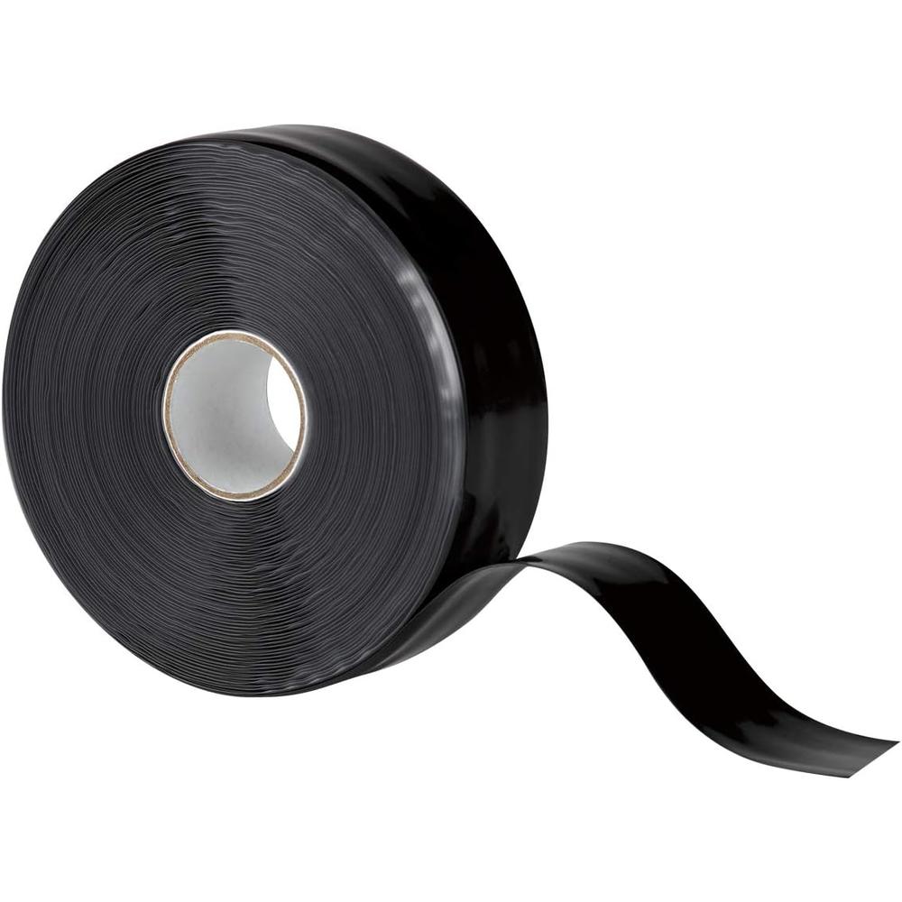 X-Treme Tape TPE-X36ZLB Silicone Rubber Self Fusing Tape, 1" x 36', Triangular, Black