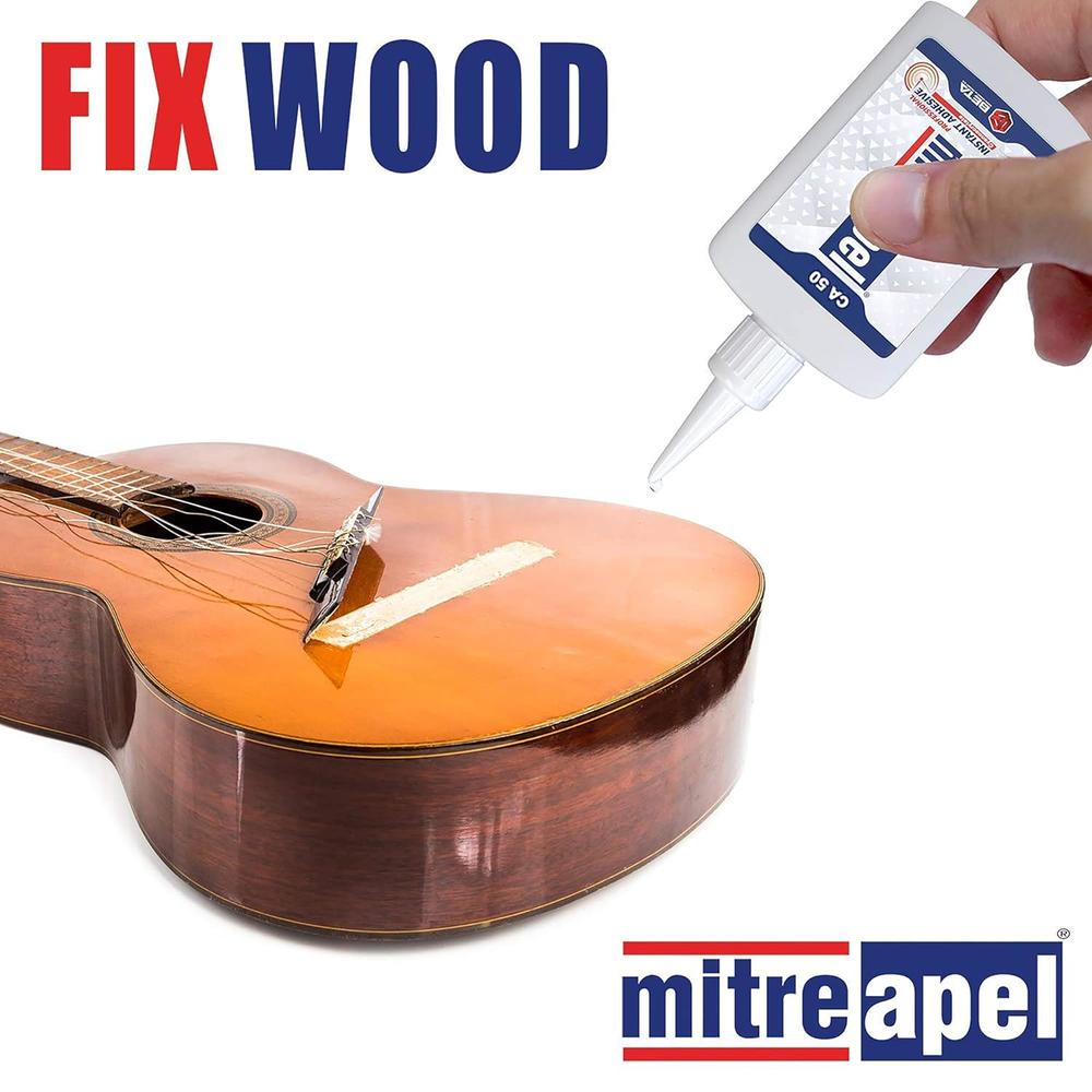 Generic MITREAPEL Super CA Glue (1.7 oz.) with Spray Adhesive Activator (6.7 fl oz.) - Crazy Craft Glue for Wood, Plastic, Metal, Leath
