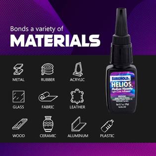 Surehold Helios Light Cure Adhesive - Super Glue, UV Glue Kit with Light,  Bonding Glue - Plastic Repair