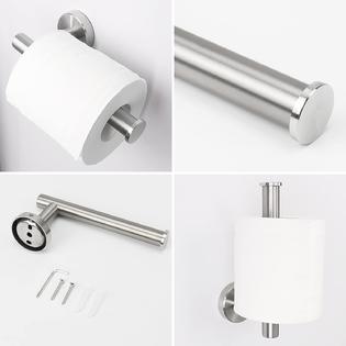 NearMoon 2 Pieces Bathroom Hardware Accessories, Towel Ring and Toilet Paper Holder- Stainless Steel Bathroom Towel Hanger and Hand Towe