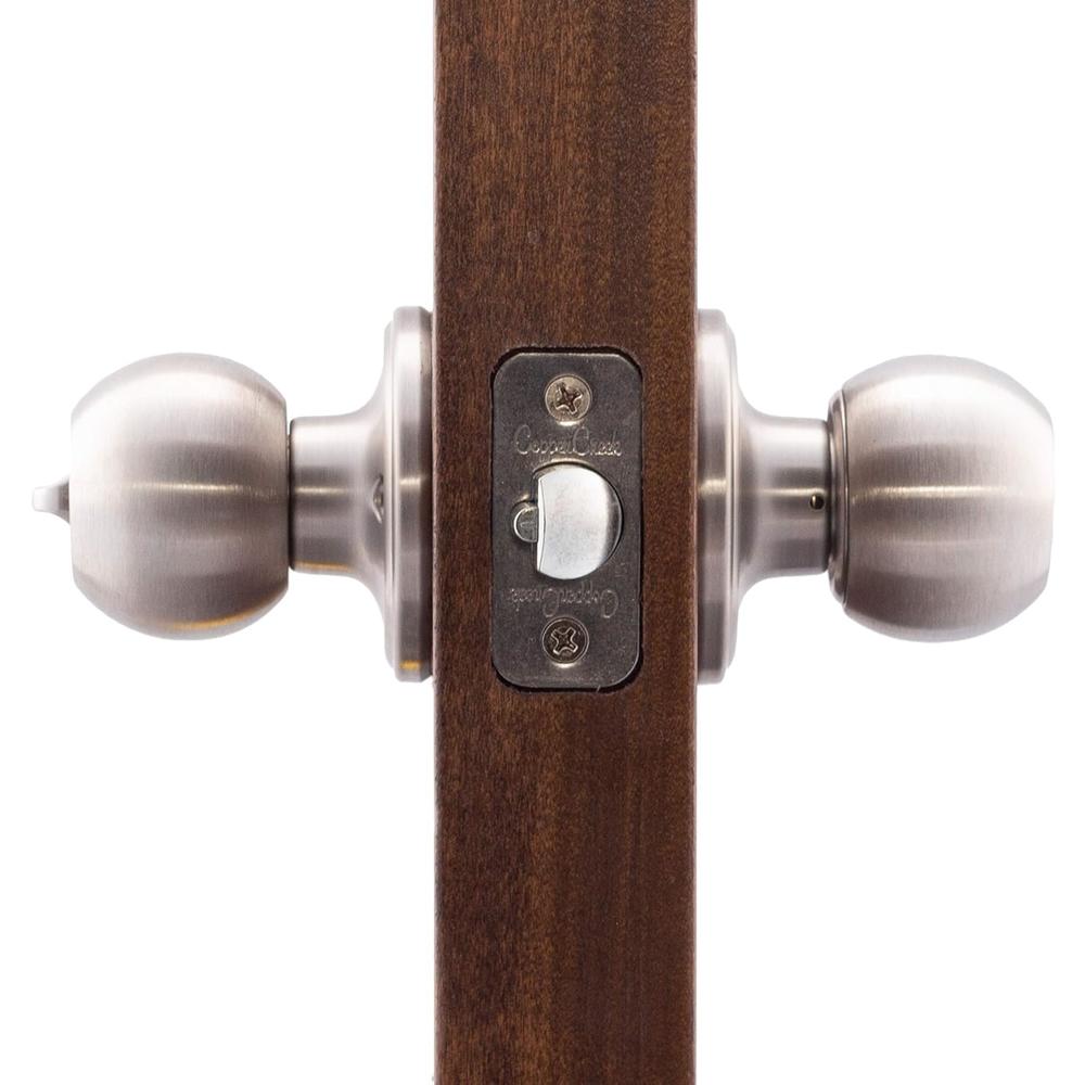 Copper Creek BK2040SS Ball Door Knob, Keyed Entry Function, 1 Pack, in Satin Stainless