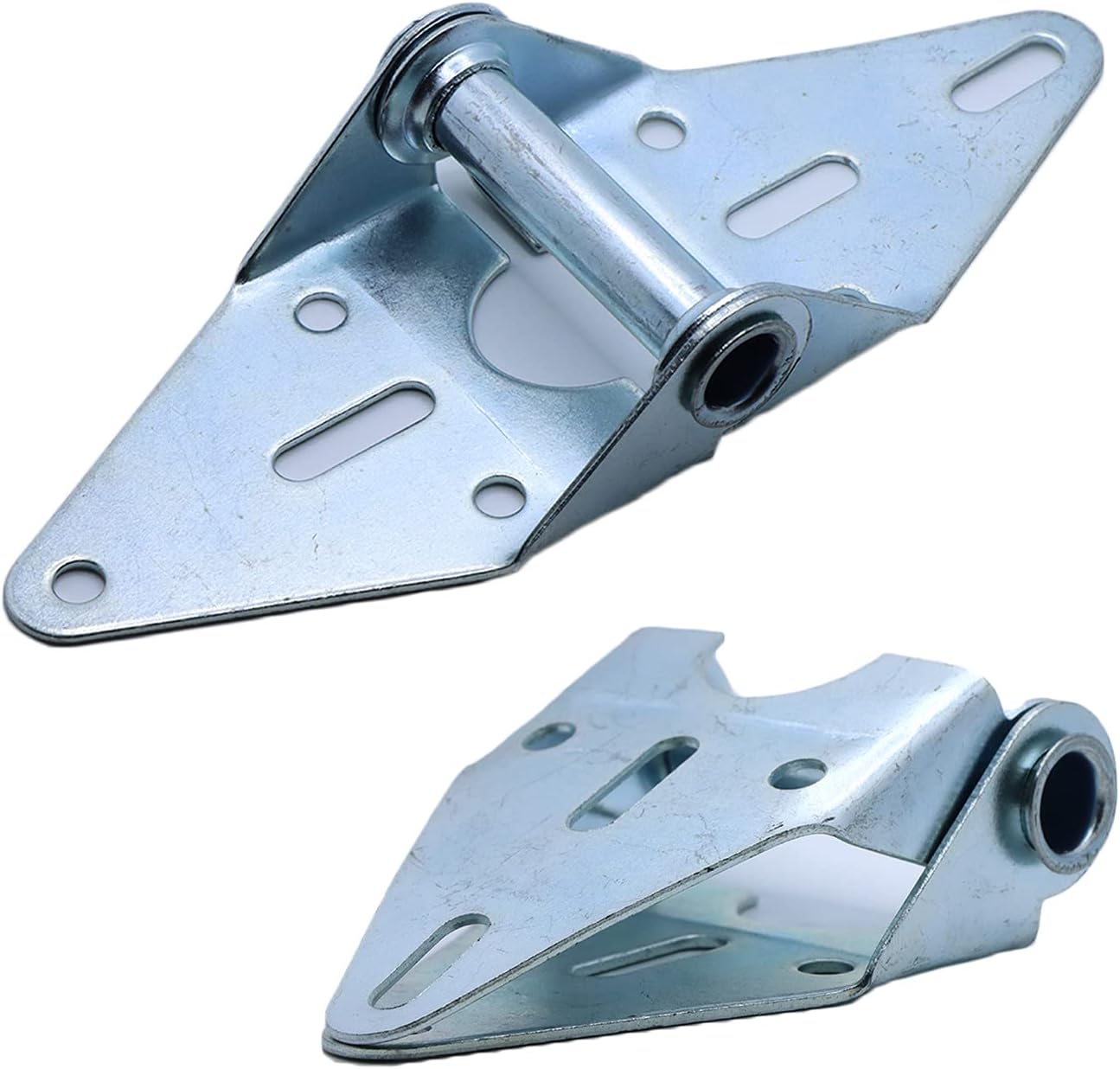 Wulankd 2 Packs Garage Door Hinges #1 with Galvanized Finish - Heavy Duty 14 Gauge Steel, Suitable for Residential/Light Commercial Gar