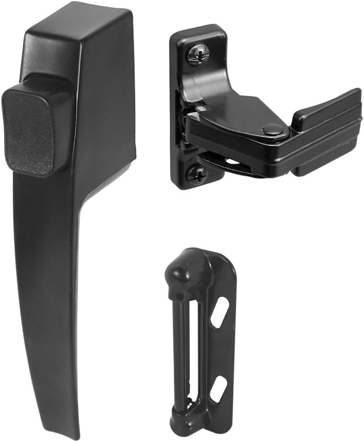 Prime-Line Products Prime-Line K 5007 Screen and Storm Door Push Button Latch Set With Night Lock &#226;&#128;&#147; Replace Old or Dam