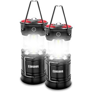 cosoos 2 Pack Rechargeable Camping Lantern, Super Bright LED