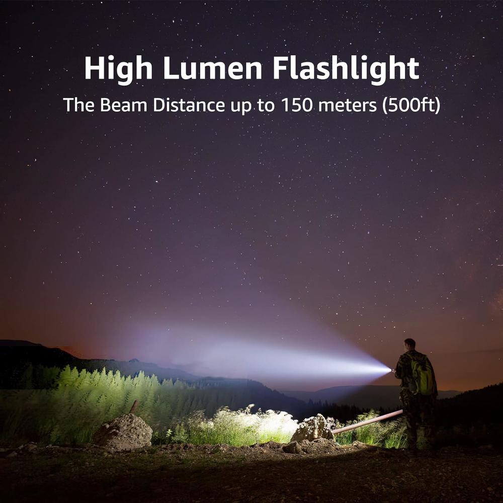Lighting EVER LE LED Flashlight LE1000 High Lumens, Small and Extremely Bright Flash Light, Zoomable, Water Resistant, Adjustable Brightness