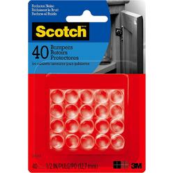 3M Scotch Cabinet Door Bumpers, 1/2" 40 Bumpers, Clear
