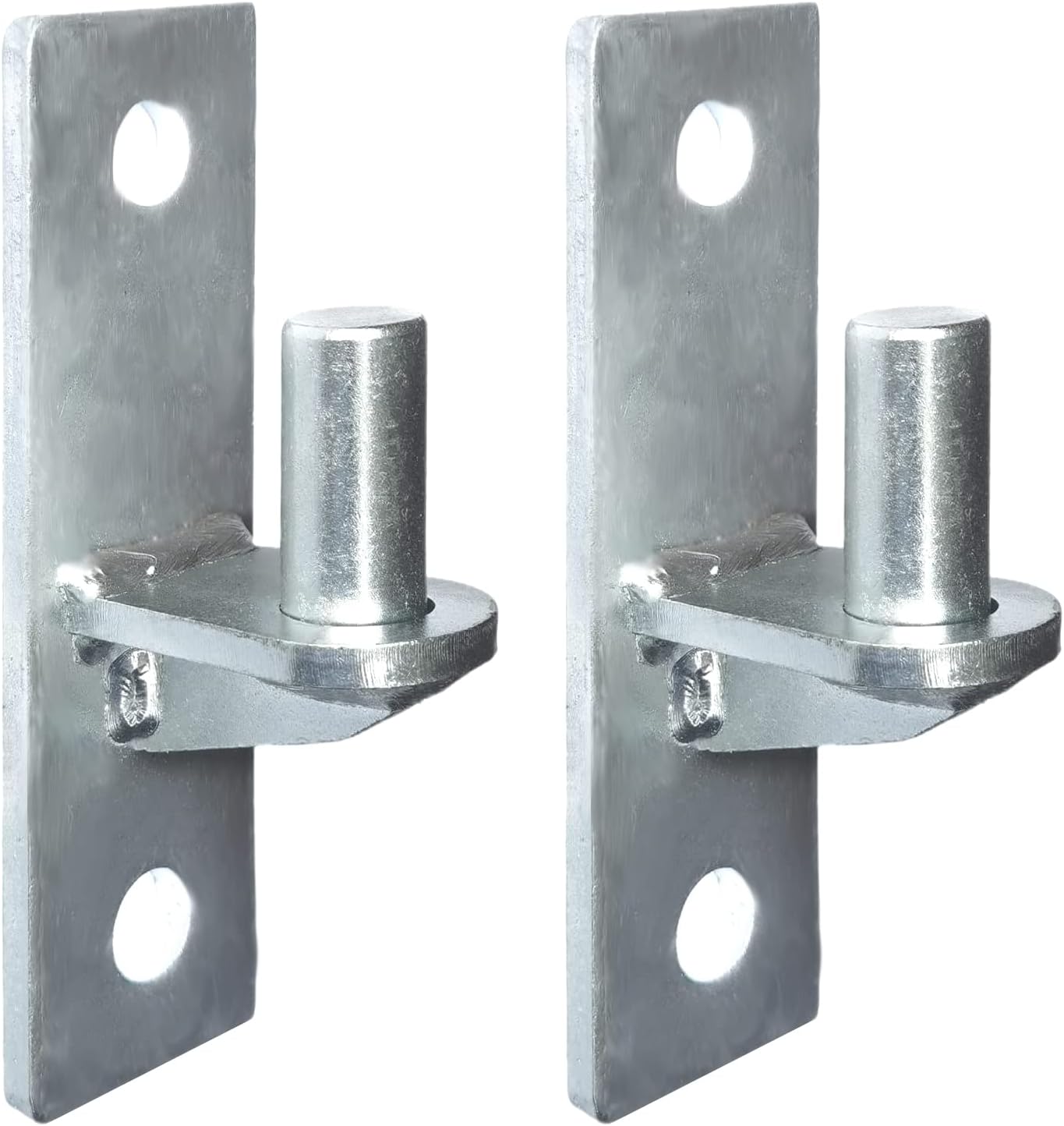 Glensam 2 Pack Wall Mount Gate Hinges, Heavy Duty Wall Plate Hinges, Outdoor Chain Link Fence Gate Hinges Fence Post Link Gate Hinge, w