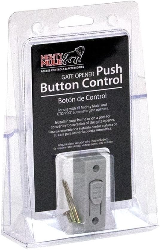 Mighty Mule Push Button Control (FM132) for  Automatic Gate Opener , Gray