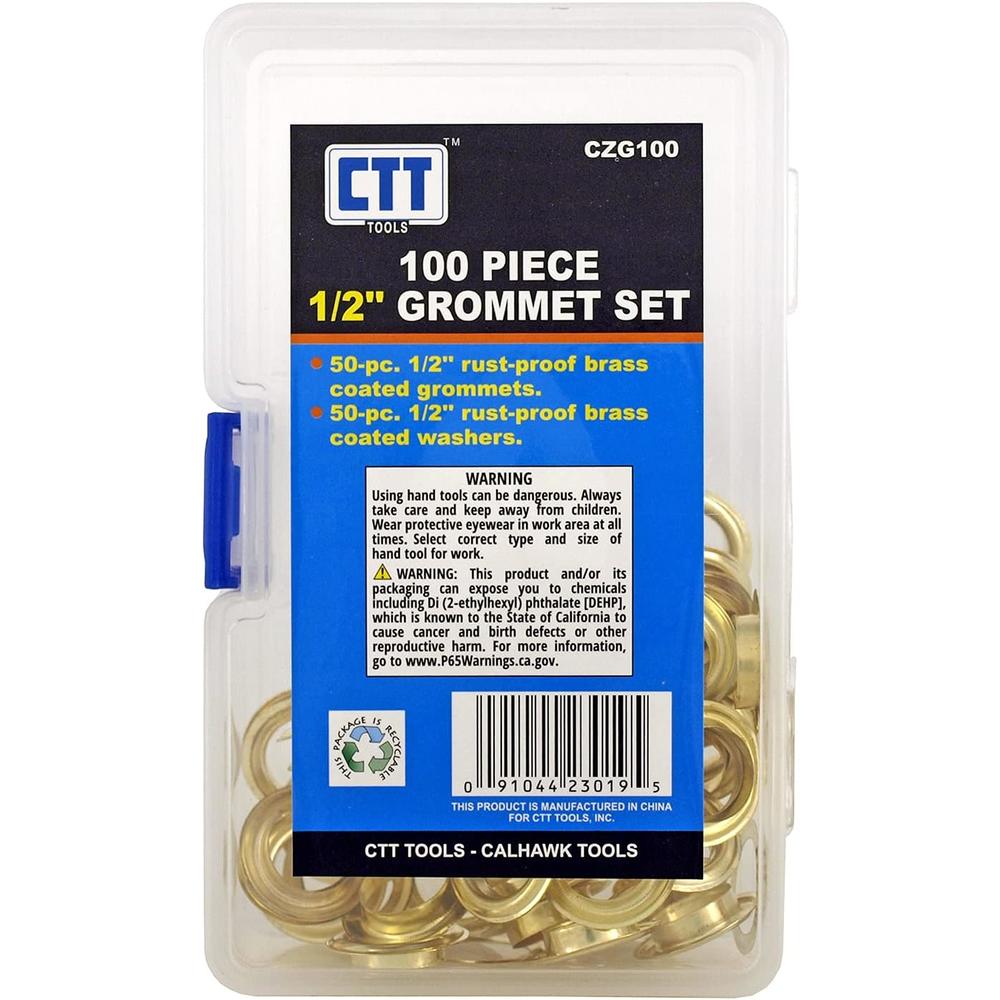 CTT Tools 100 pc Brass Grommet 1/2" ID Set