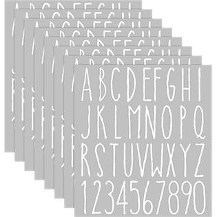 Clabby Clabby-Numbers-8 8 Sheets Vinyl Letter Stickers Letters