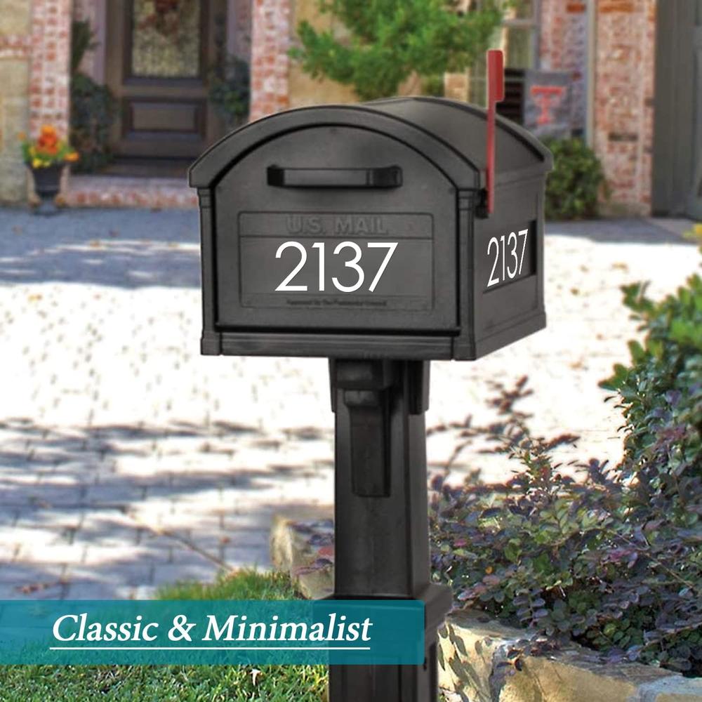Diggoo Reflective Mailbox Numbers Sticker Decal Die Cut Classic Style Vinyl Number 3" Self Adhesive 3 Sets for Mailbox, Signs, Wi