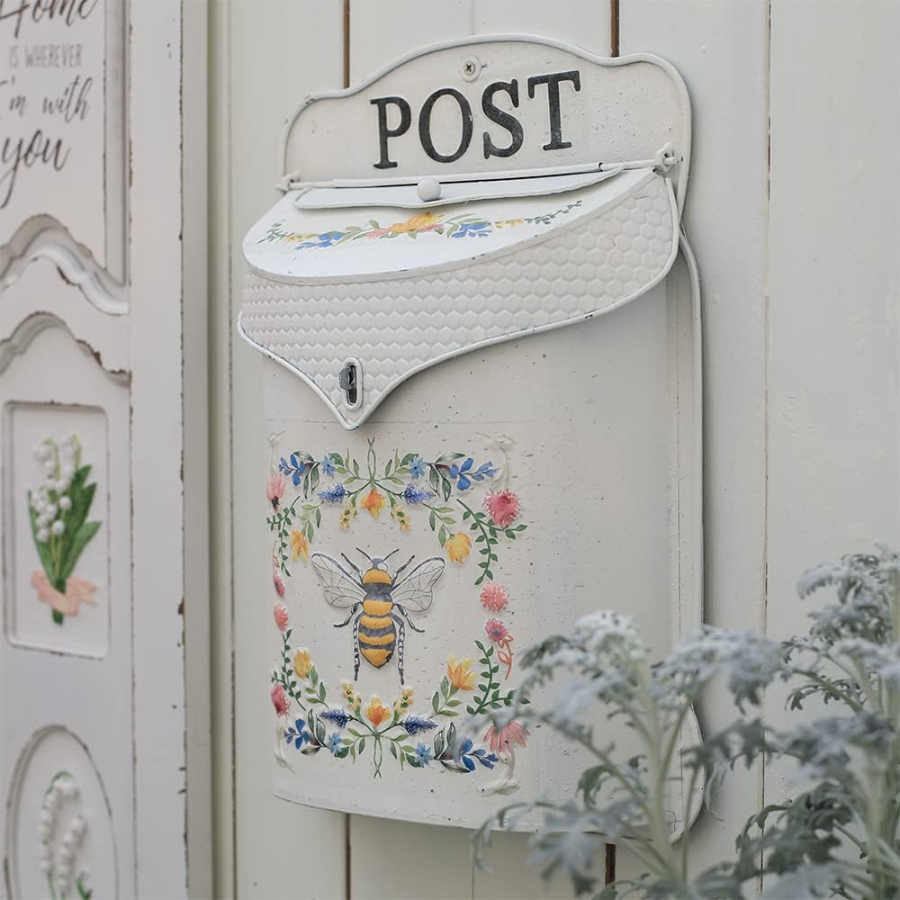 BIG FORTUNE Mailbox Wall Mount Vintage Mailbox Mail Boxes/Wall Mount Outside Antique Style Nostalgic Charm Home Decor Metal Mailbox Garden
