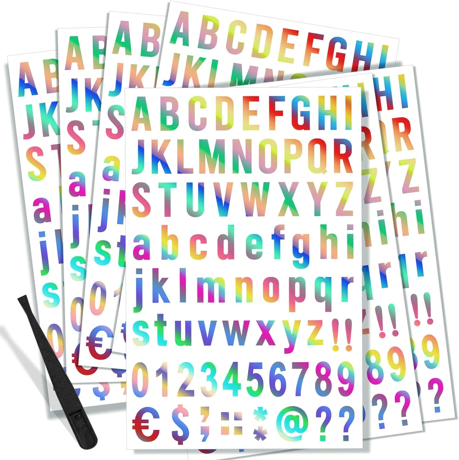 Sukh iSH09-M653021mn Vinyl Glitter Alphabet Letter Stickers - 7