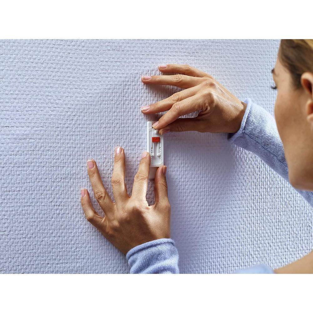 tesa UK tesa Adjustable Adhesive Nail (for Wallpaper and Plaster, 1 kg, Height Adjustable, Self-Adhesive Wall Nail, Up to 1 kg Holding