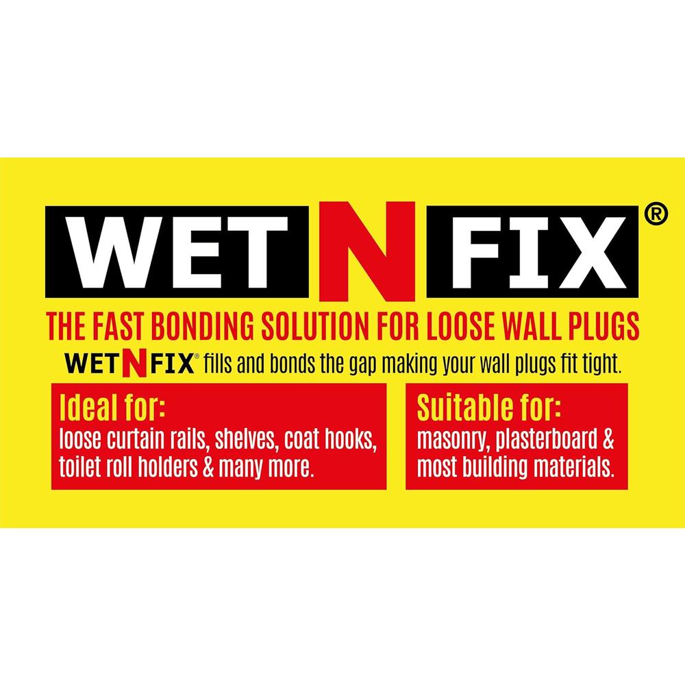 WETNFIX (20 Discs) - Fixing Wall Anchors Fast! Ideal for Loose Wall fixtures Such as Curtain Rails, Toilet roll Holders. Ideal for Dryw