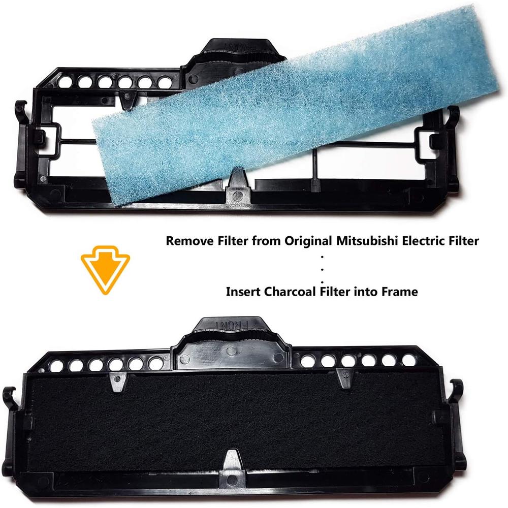 Ductless Depot Filters Compatible with Mitsubishi Electric MAC-418FT-E (2 pk) - No Frames