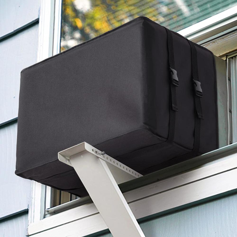 Bestalent Outdoor Window Air Conditioner Cover, AC Unit Cover for Outside 21.5W x 16D x 15H inches (Black)