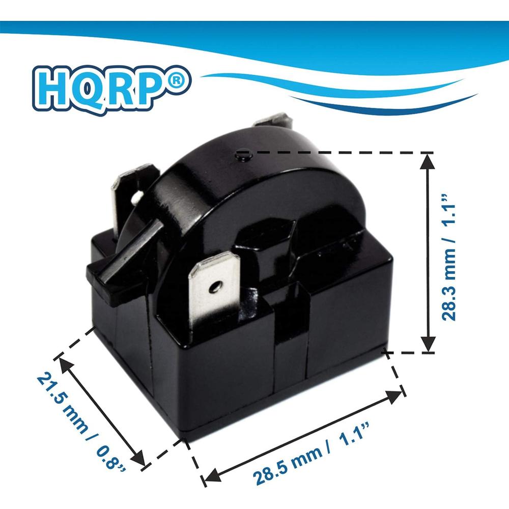 HQRP QP2-4R7 4.7 Ohm 3-Pin PTC Starter/Start Relay Replacement compatible with Mini Fridges, Compact Refrigerators, Beverage