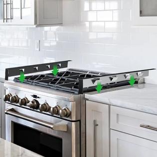 LAWIVH Stove Gap Cover Range Gap Filler stainless steel Counter Trim Kit  Between Stove Edge and Counter Don't Melt Like Silicone Heat