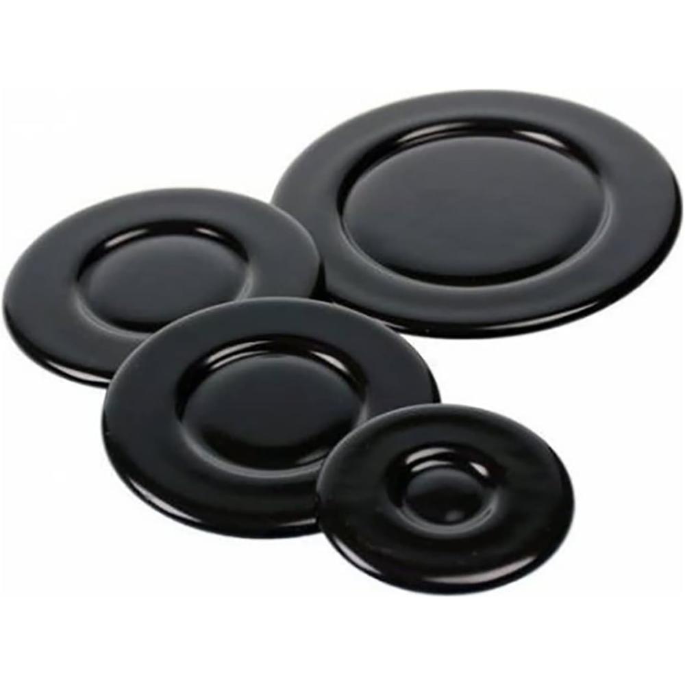 justyaofeng Universal Cooker Hat Set Oven Gas Hob Burner Crown Flame Cap Cover for Kitchen Fit to Most Stove Handles Lid Kit Quality Metal