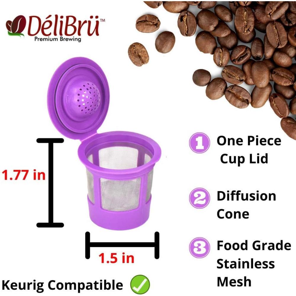 Delibru Reusable K Cups for Keurig 2.0