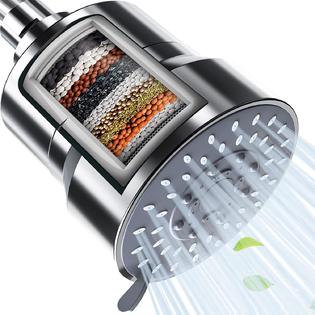 STHOEO Filtered Shower Head, 5 Modes High Pressure Shower Head with filters, 15 Stage Hard Water Shower Head Filter for Remove Chlorine