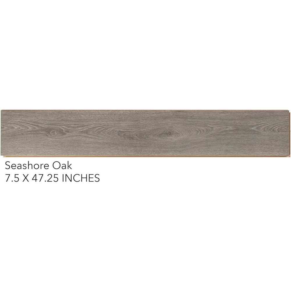 Mohawk Advance Waterproof Laminate Flooring, Seashore Oak Look, 12 mm T x 7.5 in. Wide x 47.25 in. Length, EIR Texture, Matte, (9 Plan