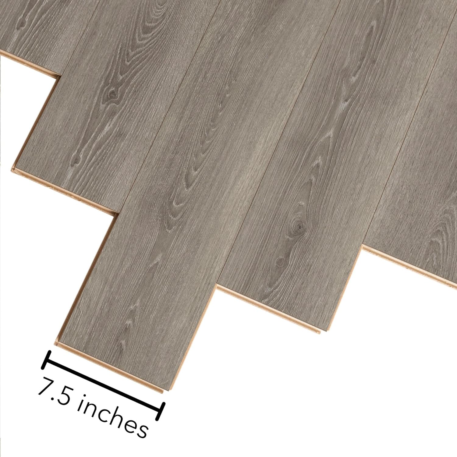 Mohawk Advance Waterproof Laminate Flooring, Seashore Oak Look, 12 mm T x 7.5 in. Wide x 47.25 in. Length, EIR Texture, Matte, (9 Plan