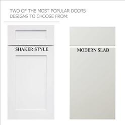 Generic Cabinet Doors- Custom Made to Size - Shaker or Modern Slab -PREFINISHED White Kitchen- Bathroom-Closet-Replacement Doors-Made i