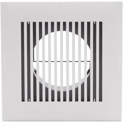 HG POWER 4 Inch Diameter Soffit Vent Adjustable Square Louver ABS Intake Vent Grill Cover White