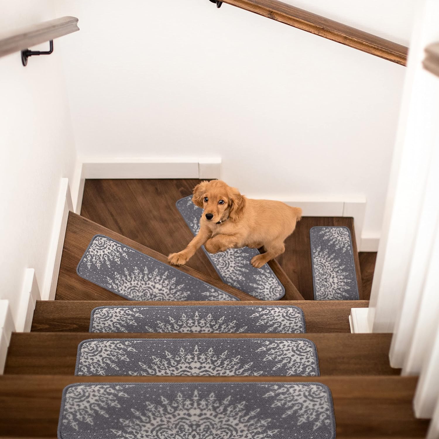 Beverly Rug Stair Treads for Wooden Steps, Stair Treads Carpet, Carpet Treads for Wood Stairs, Non Slip Stair Treads Indoor, Carpet for Sta