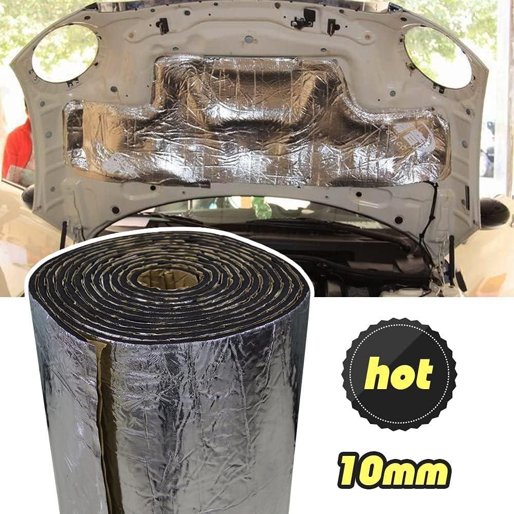 LINGDA 21.53 SqFT 10mm Heat Shield Thermal Sound Insulation Proofing Deadener Mat Car Noise Control Acoustic Dampening Moistureproof W