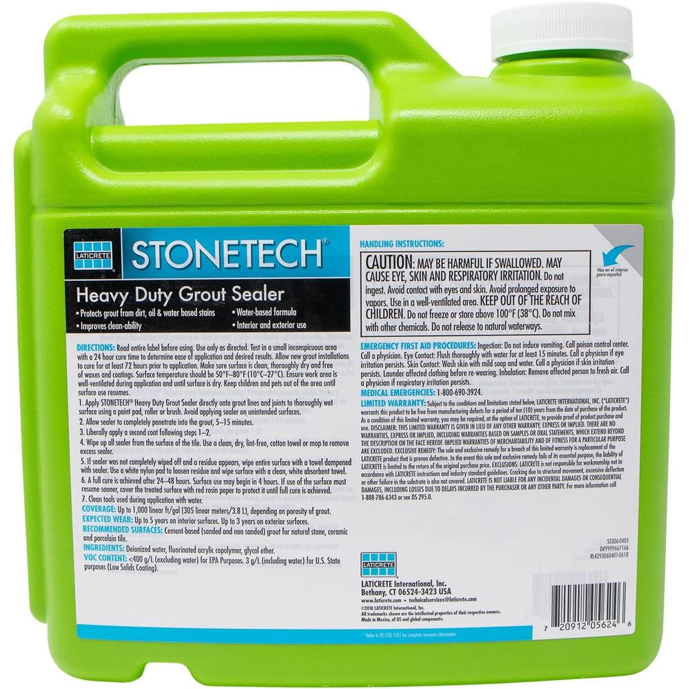 STONETECH Heavy Duty Grout Sealer, 1 Gallon (3.8L) Bottle
