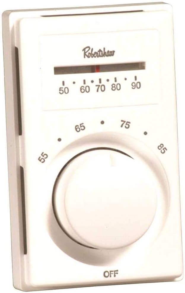 ROBERTSHAW 801 Line Voltage Thermostat with Single-Pole Single-Throw Heat Only